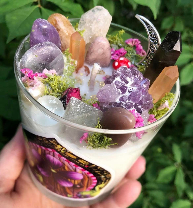 The Faerie Realm Candle~To Attract and Honor Fae Energies, Offering for the Fae, Gift to the Strange Folk, Weaver of Dreams, Storyteller Candle, Candle of Mischief, Divine Light