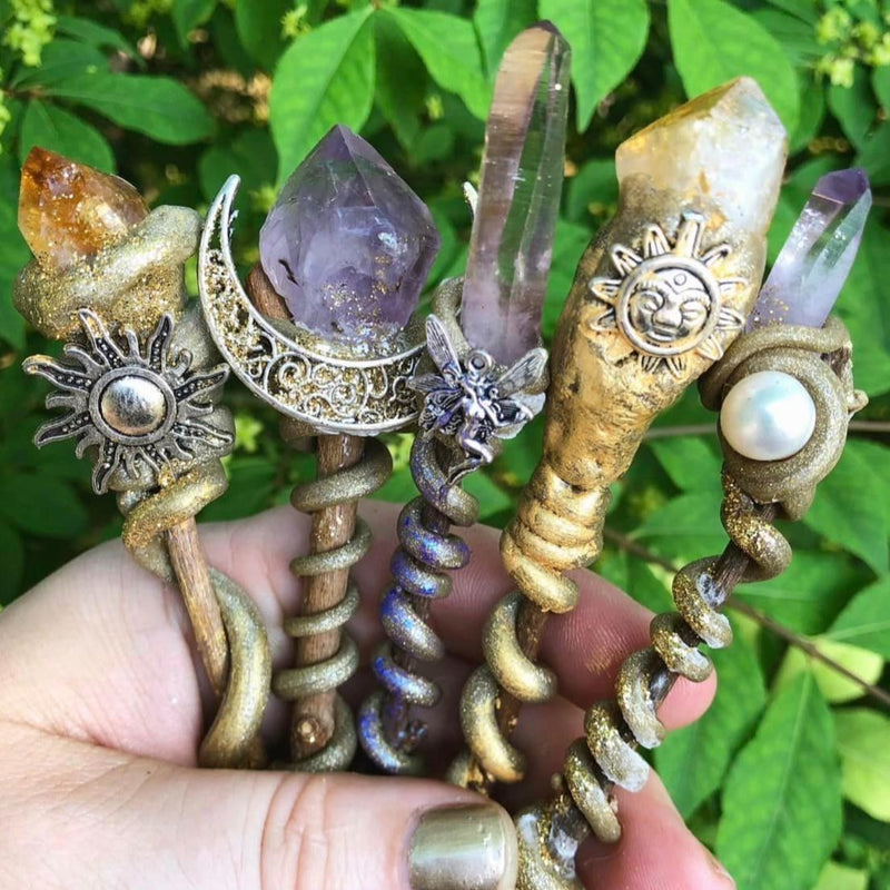 Find a Faerie Crystal Wand ~ For Faerie Blessings and Offerings, Energy Cleansing, Enchanting Magick