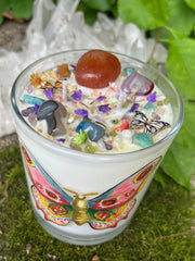 Summer Meadows Ritual Candle ~ To Honor the Magick of Late Summer, Butterfly, Bee, Moth, Flower, Moon Magick