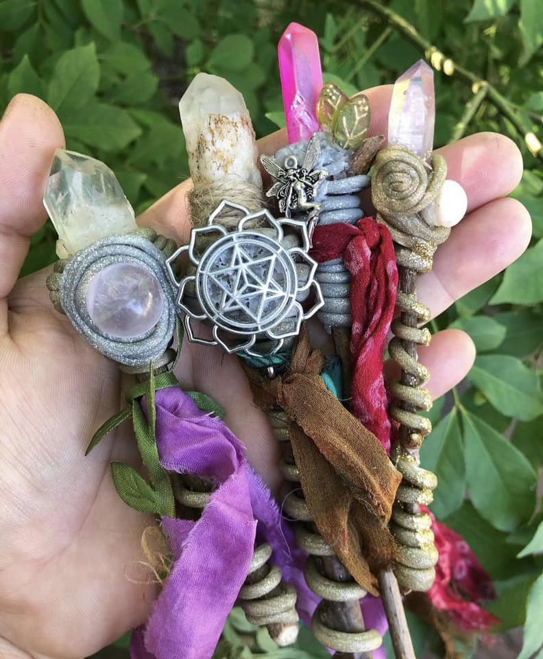 Find a Faerie Crystal Wand ~ For Faerie Blessings and Offerings, Energy Cleansing, Enchanting Magick
