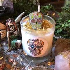 Calavera Votives~ To Help Connect to Your Ancestors, Candle Offering for Your Ofrenda, Día de Muertos CandleDay of the Dead,