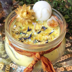 The Harvest Candle~To Honor the Sun and Earth, To Honor the Farmers, To Honor the Earth Faeries and Garden Gnomes