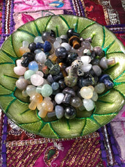 Crystal Mushrooms Toadstools with Find a Faerie Potpourri~ For Faerie Offerings, Forest Offerings, Faerie Gardens, Mind Expansion, Peace Love and Happiness