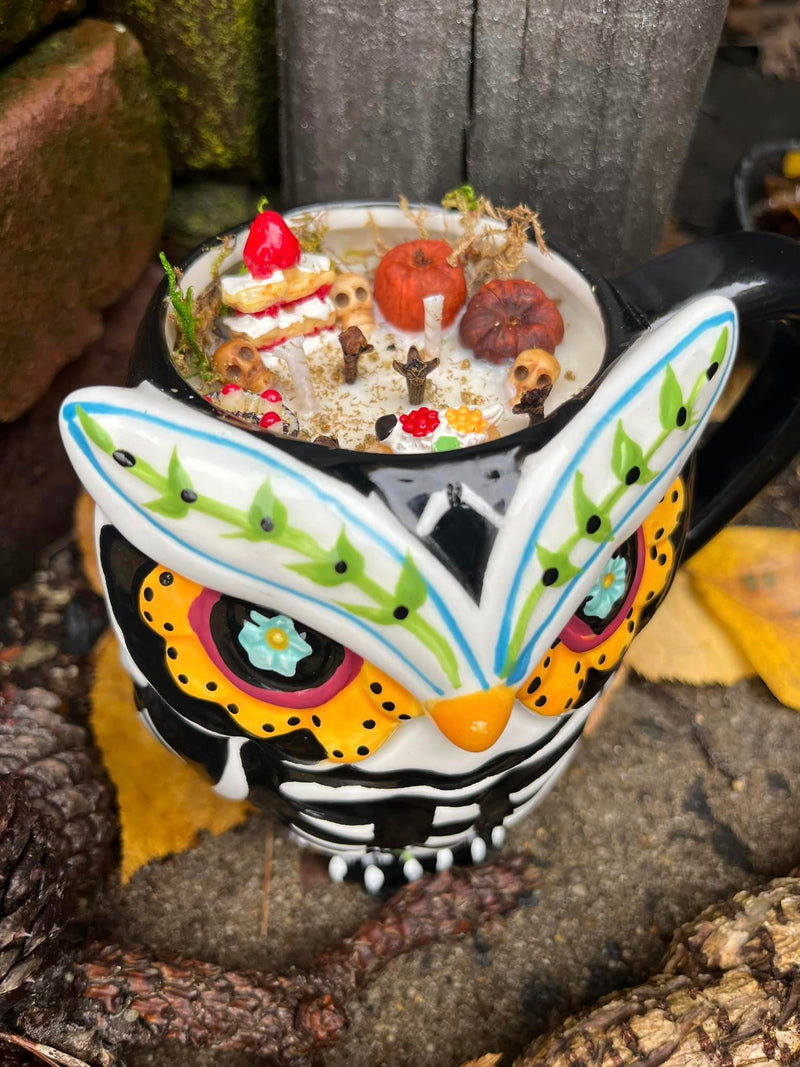 The Day of the Dead Owl Candle~Communication with Ancestors, Gifts to Ancestors, Owl Medicine