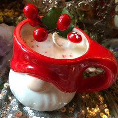 Nisse the Gnome Candle~ Candy Cane Candle, House Protection, Christmas Aromatherapy