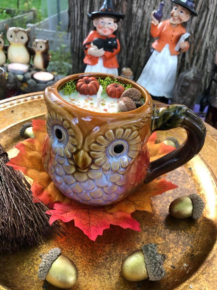 The Great Owl Candle~ For Psychic Protection and Insight, Protection of the Home, Guards Against Negative Energies and Spirits