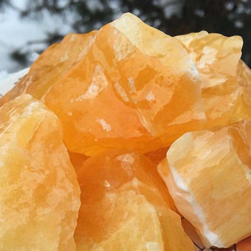 Bright and Juicy Chunks of Orange Calcite ~ Excites and Awakens the Lower Chakras, Increased Bravery in the Bedroom, Removes Depression - The Velvet Lotus
