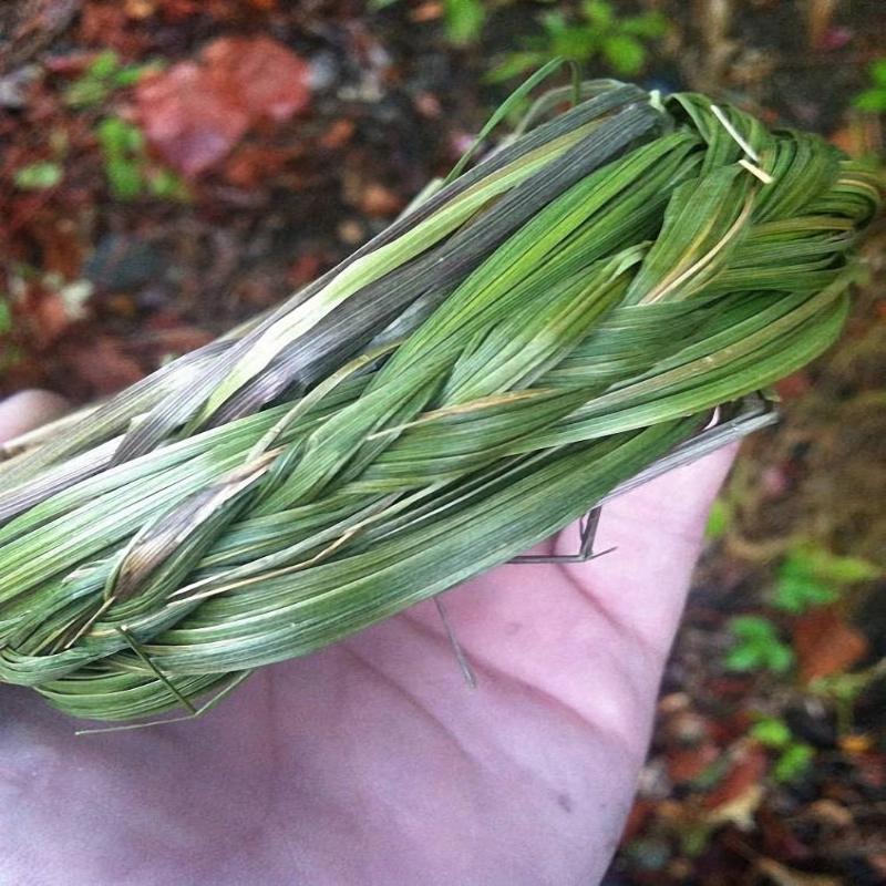 Sweet Grass and Gemstone Medicine- Hand Braided Sweet Grass and Crystal for Attracting Good Spirits During Prayer and Ceremonial Practices - The Velvet Lotus