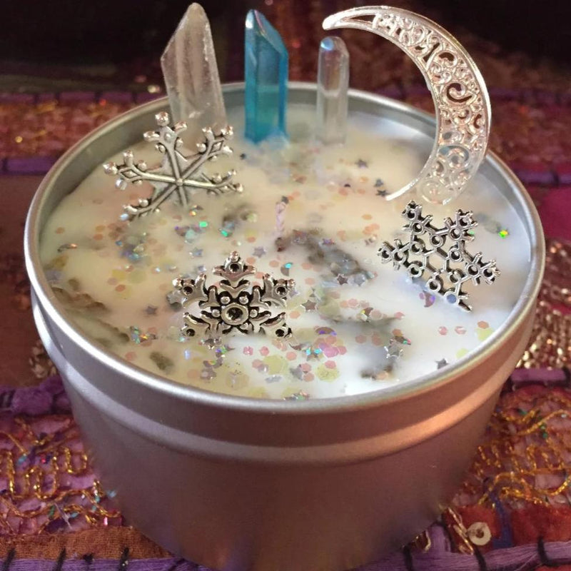 The Snow Queen Candle~ To Help Celebrate the Winter Goddess and Honor the Dark Half of the Year - The Velvet Lotus