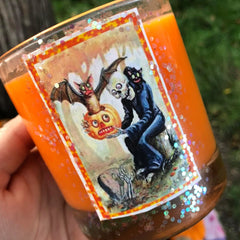 Large Vintage Halloween Candle~For the Love of Vintage Halloween, Halloween Nostalgia, Vintage Halloween Art